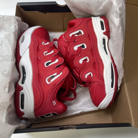 OSIRIS 1141-2857 D3 2001 Men's 4 (5.5 wom) Red/Rizing/Sun Synthetic Skate Shoe - Picture 10 of 12